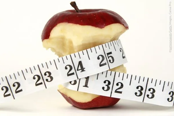 Apfel mit Maßband als Feature-Bild für KiE Health